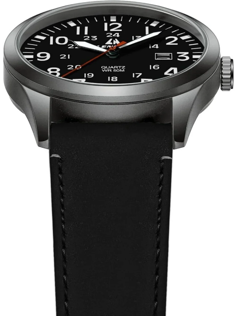 Men's Black Nylon Strap Stylish Luminous Unisex Military Tactical Casual Watch